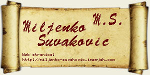 Miljenko Šuvaković vizit kartica